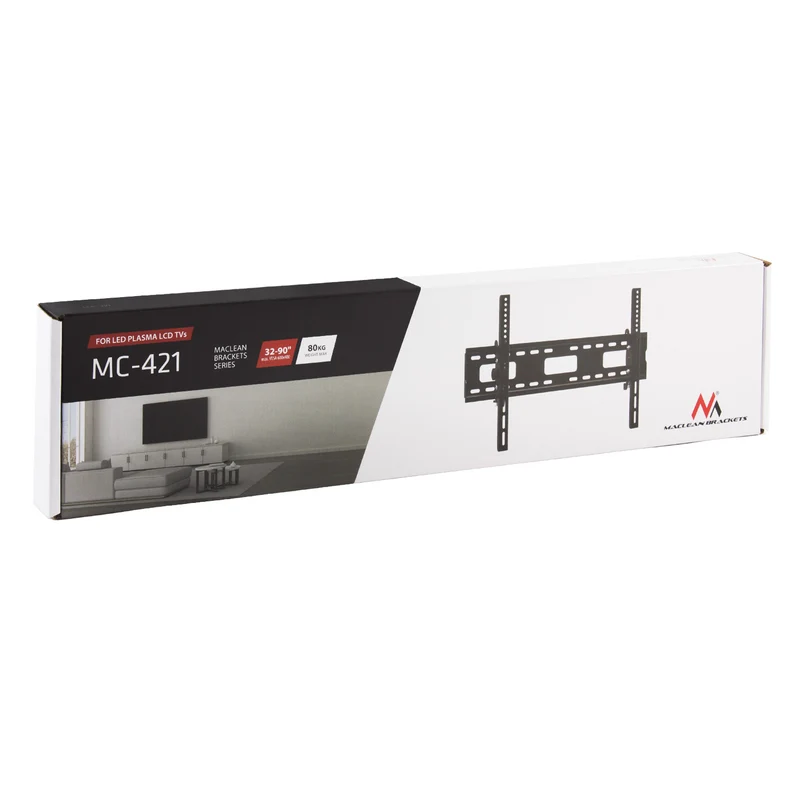 Maclean TV-fäste, max VESA 600x400, 32-90", 80kg, lutningsjustering +15°~-15°, MC-421