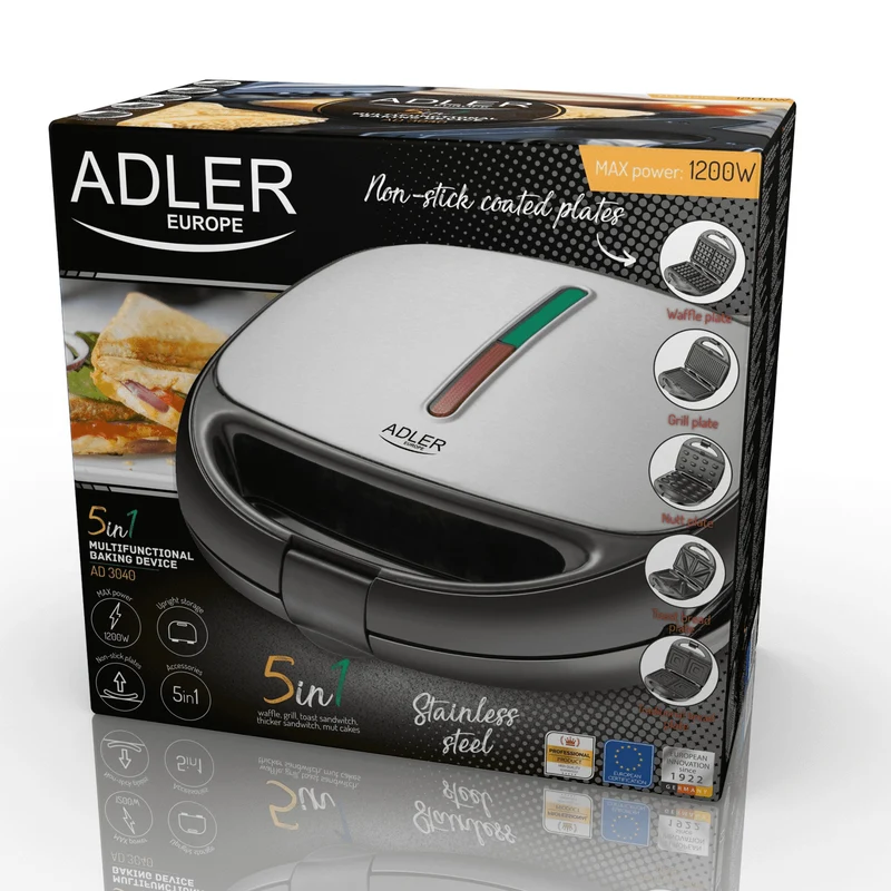 Multifunktionell brödrost Adler AD 3040 1200W 5 funktioner