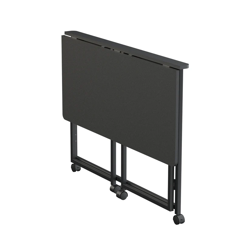 Maclean fällbart bord skrivbord, svart, mobil, skiva 100x50cm, max. 50kg, MC-1250 B