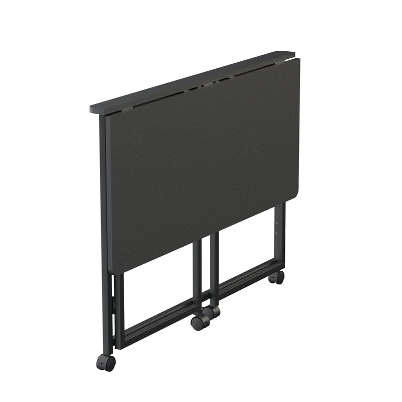 Maclean fällbart bord skrivbord, svart, mobil, skiva 100x50cm, max. 50kg, MC-1250 B