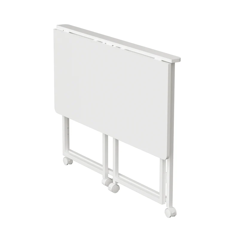 Maclean fällbart bord skrivbord, vit, mobil, skiva 100x50cm, max. 50kg, MC-1250 W