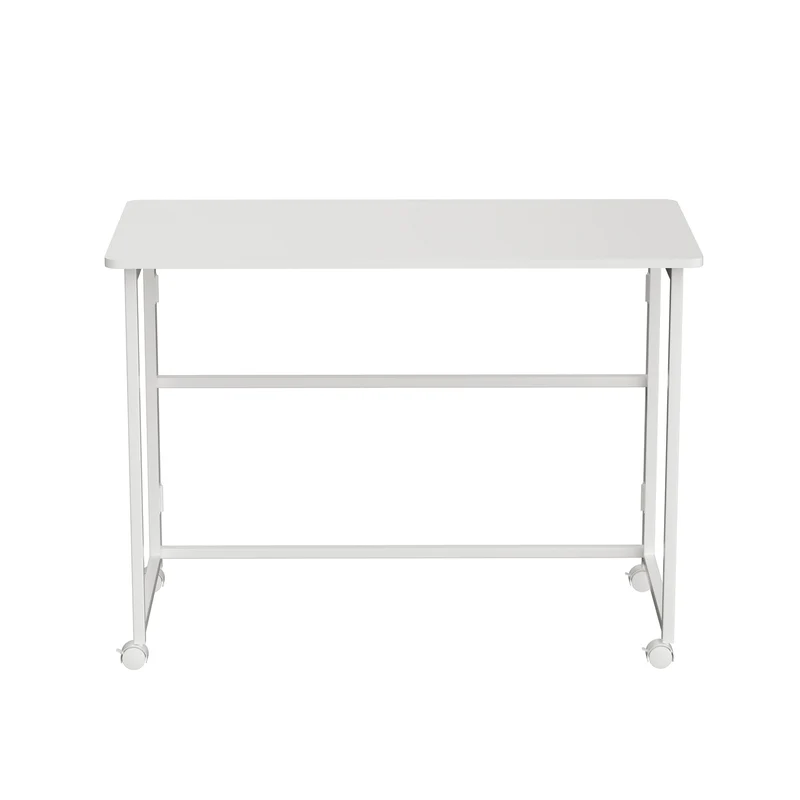 Maclean fällbart bord skrivbord, vit, mobil, skiva 100x50cm, max. 50kg, MC-1250 W