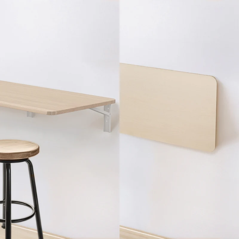 Maclean Hopfällbar hylla / bordsskiva, ljus träfärg, 100x40cm, max. 50 kg, MC-128 WD