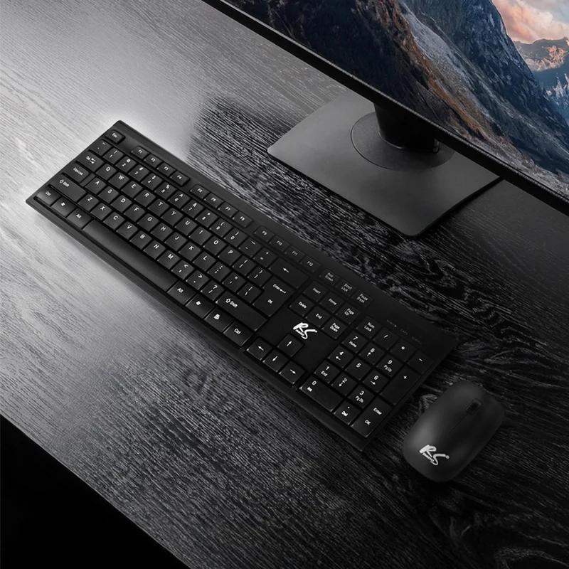 Trådlöst tangentbord + mus COMBO NanoRS, RS580 + 2x AAA alkaliskt batteri Varta Industrial
