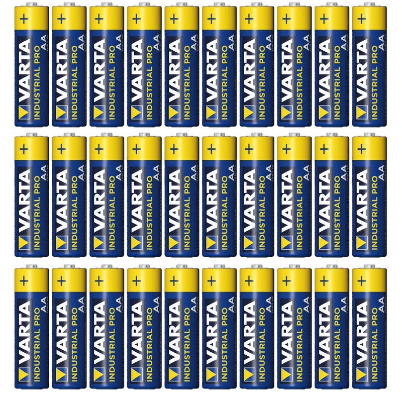 30x R-06 LR6 AA 1,5V alkaliskt batteri Varta Industrial 4006