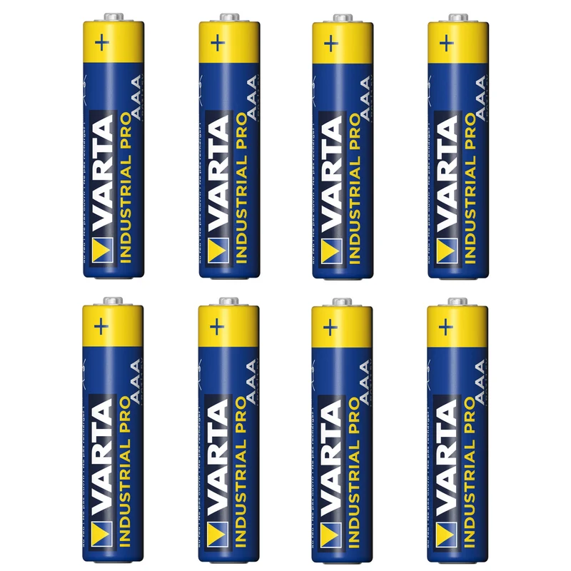 8x R-03 LR03 AAA alkaliskt batteri Varta Industrial 4003