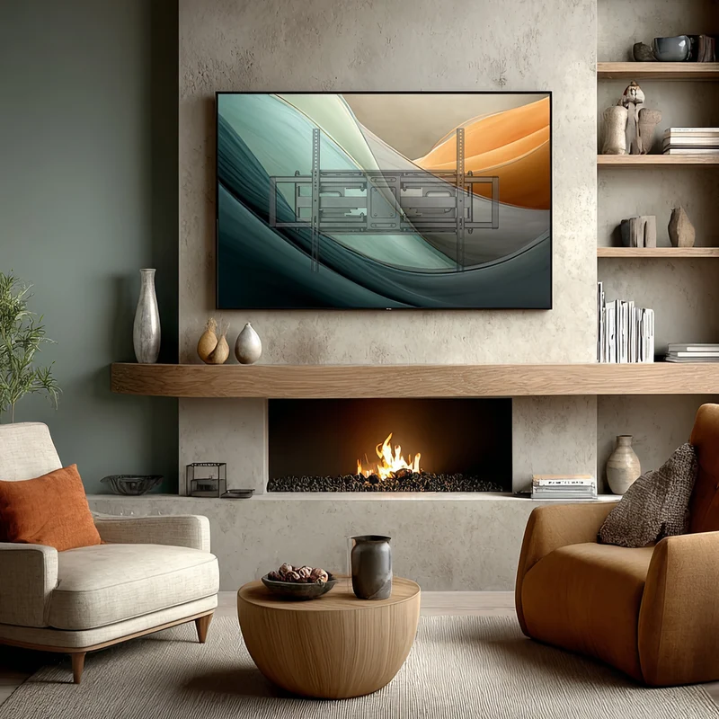 Ekonomiskt TV-fäste Maclean, max VESA900x600, 60-120", 120kg, svart, MC-482