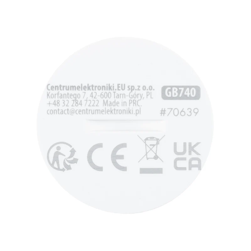 Trådlös rörelsesensor Zigbee Tuya GreenBlue, Android/iOS, CR2450 DC 3,0 V, detekteringsvinkel 120° / upp till 8 m, GB740