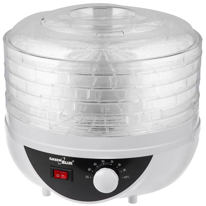 GreenBlue svamp-, grönsaks- och frukttork, 250W, extra tyst, 5 siktar, GB195
