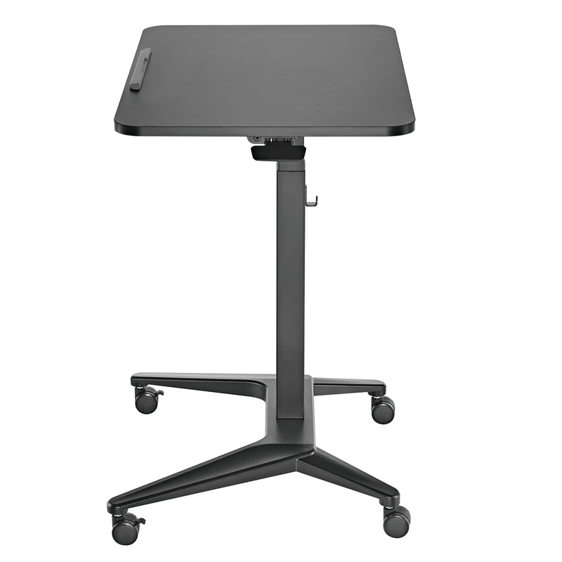 Maclean mobilt laptopbord, svart, pneumatisk höjdjustering, 80x52cm, max 8kg, 109cm h, MC-453B