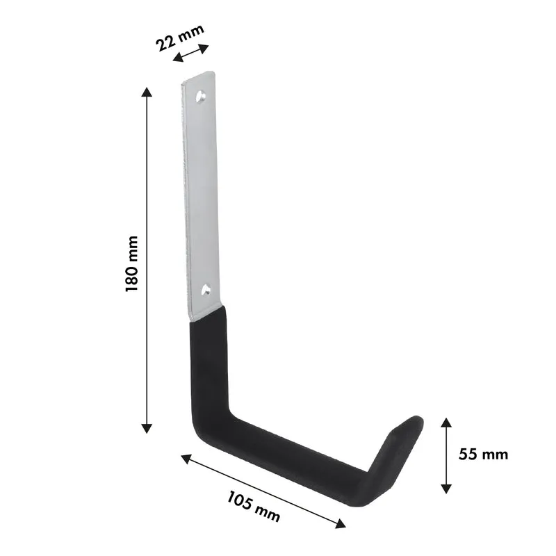 Väggfäste Maclean, för däck, hjul, stege, cykel, stål, max. belastning 10kg, MC-480, 2 st