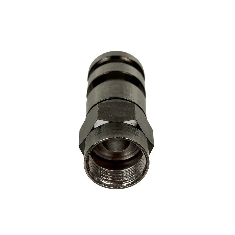 Maclean, F-kompressionsanslutning, RG-6, Professionell, Nickel, Svart, MCTV-916, 10 st