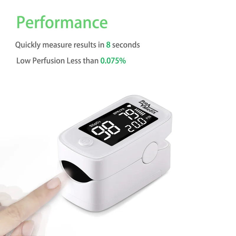 Promedix PR-870 1,5" HD LED medicinsk pulsoximeter + Promedix PR-960 beröringsfri infraröd medicinsk termometer