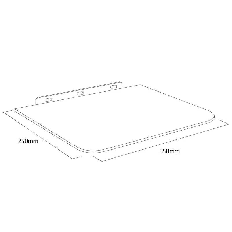 Maclean DVD-hylla, max. 10kg, glas, MC-738, 2 st
