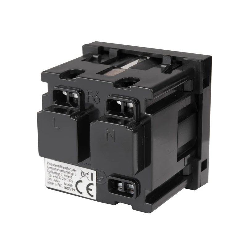 Maclean MCE719B Schuko Infällt Uttag Utan Ram Skyddskontaktuttag Vägguttag Modulärt Vägguttag Infällt Uttag Vägguttag Inbyggt Uttag Infälld Installation (Schuko Uttag, Svart)