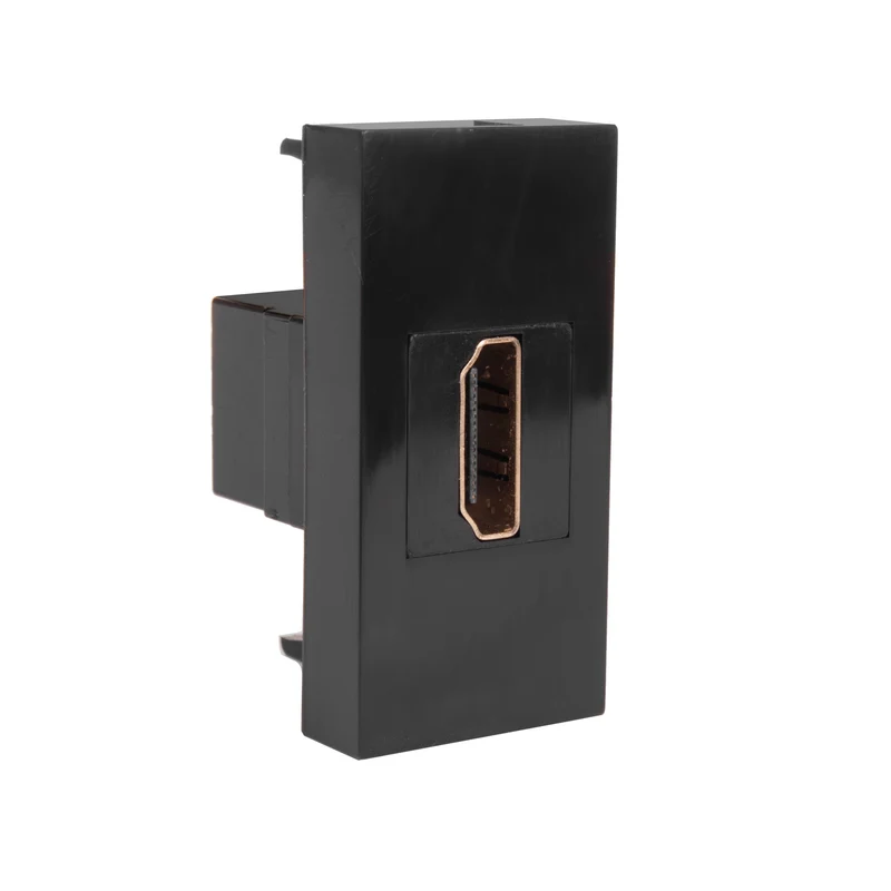 Maclean MCE720B HDMI-Uttag Modulärt Vägguttag Infällt Uttag Vägguttag Inbyggt Uttag Infälld Installation (HDMI Uttag, Svart)