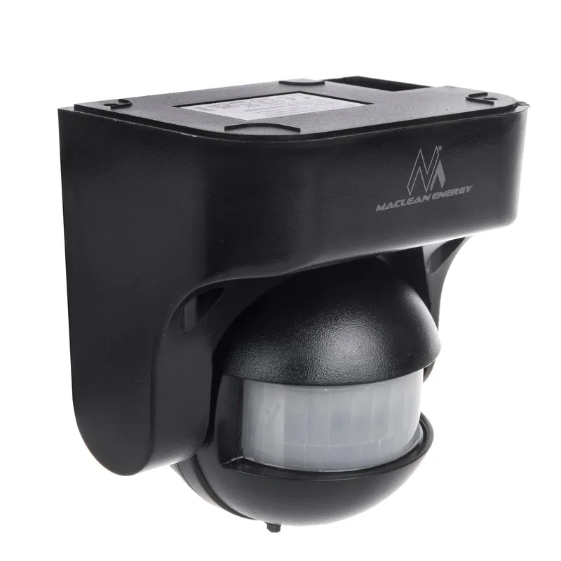 Maclean MCE358 Infraröd Rörelsesensor 180° PIR Rörelsesensor Med Skymningssensor Infraröd IP44 För Inomhus Och Utomhus Upp Till 12m Räckviddsbelastning 300/1200W