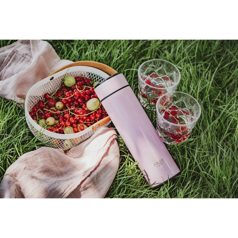 Adler termos, LED-pekskärm, volym 473 ml, färg rosa, AD 4506