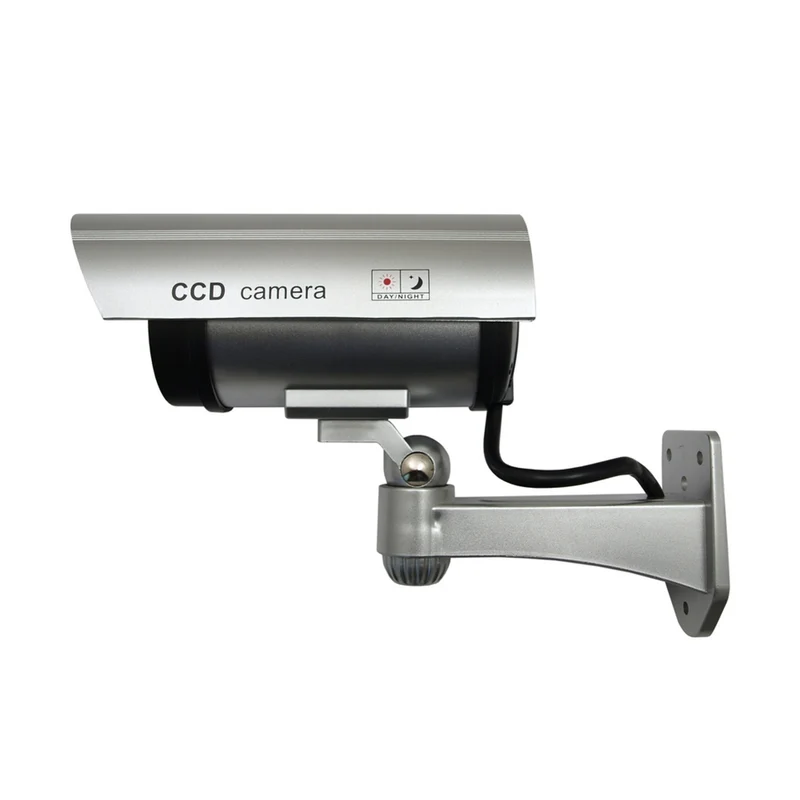 Dummy-kamera med blinkande LED IR1100 S IR utomhus, silver, 2 st