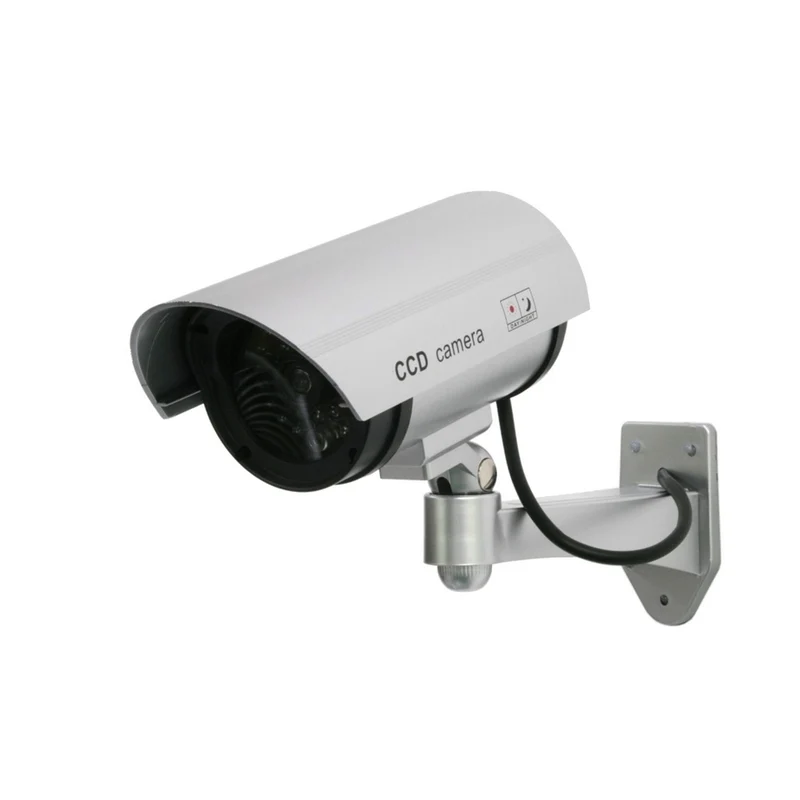 Dummy-kamera med blinkande LED IR1100 S IR utomhus, silver, 2 st