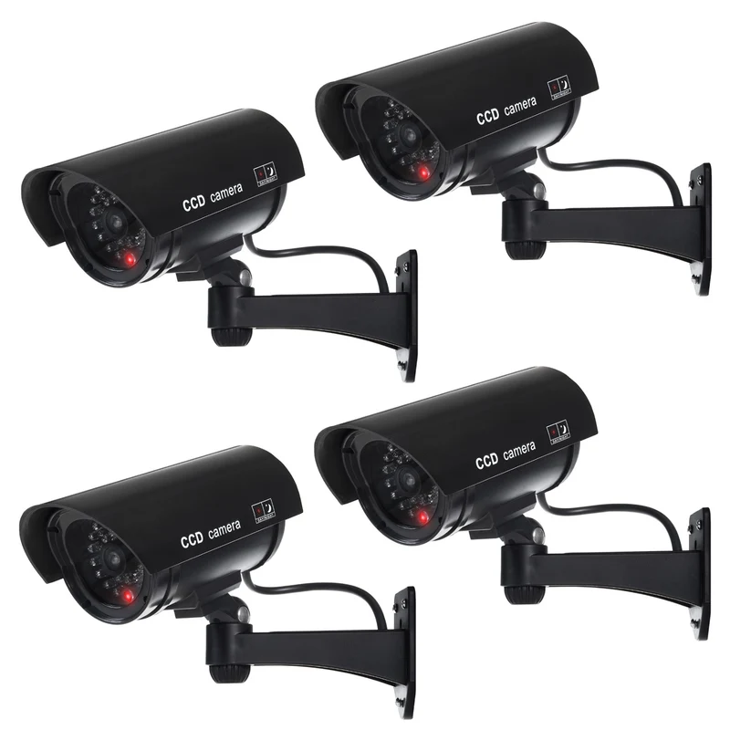 Dummy-kamera med blinkande LED IR1100 B IR utomhus, svart, 4 st