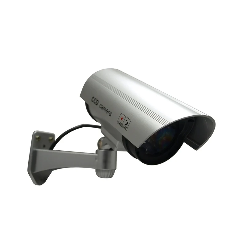Dummy-kamera med blinkande LED IR1100 S IR utomhus, silver, 4 st