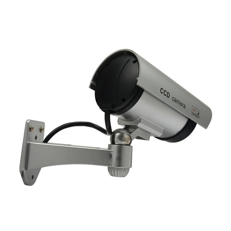 Dummy-kamera med blinkande LED IR1100 S IR utomhus, silver, 4 st