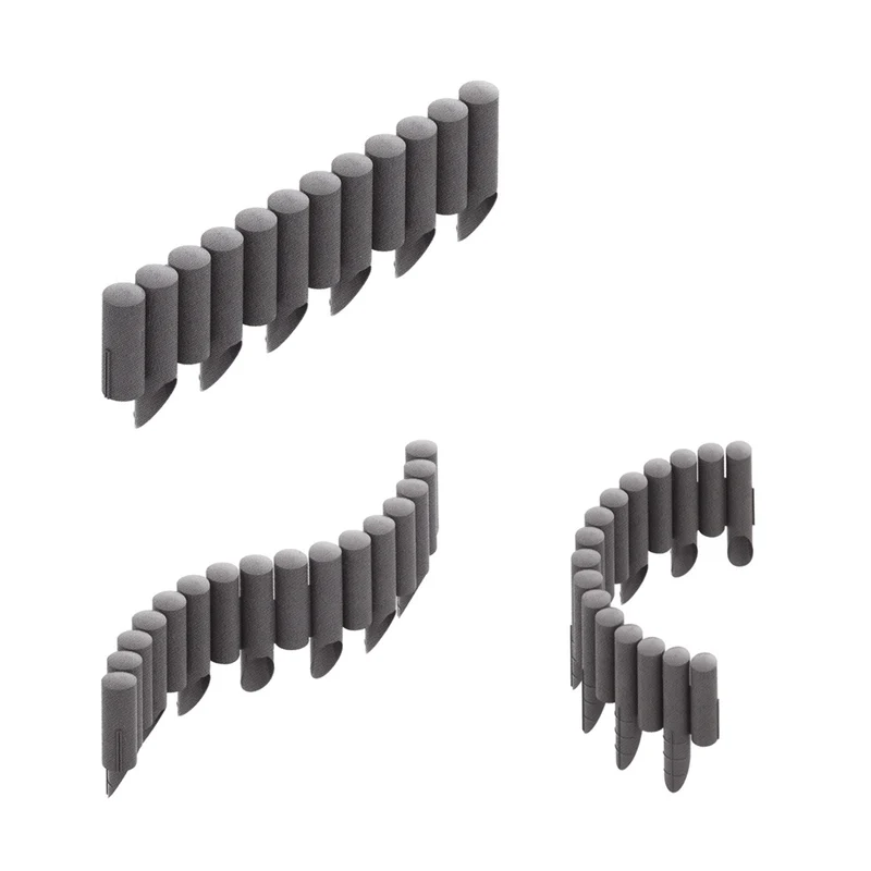Cellfast trädgårdsstaket, träimitation, frostbeständigt, längd 20,7 m, färg grafit, 34-044