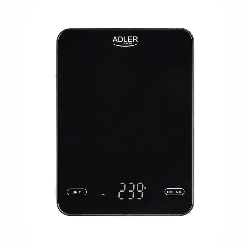 Köksvåg, Adler, svart 10 kg, laddas via USB, AD 3177