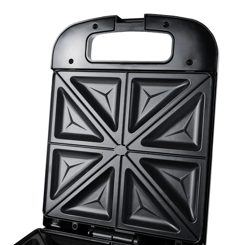 Adler AD 3055 svart 2000 Watt smörgåsmaskin för 4 smörgåsar