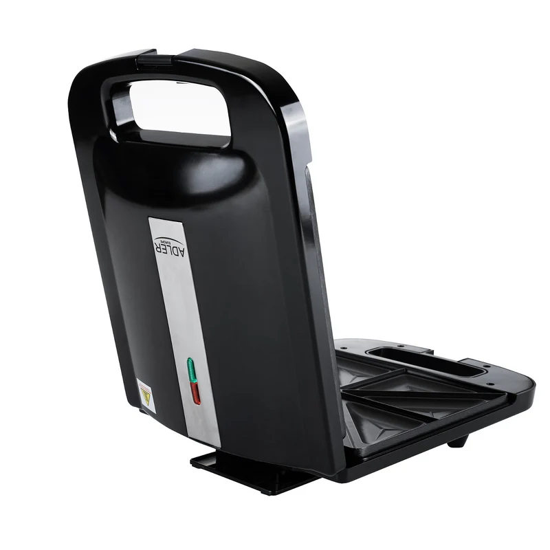 Adler AD 3055 svart 2000 Watt smörgåsmaskin för 4 smörgåsar