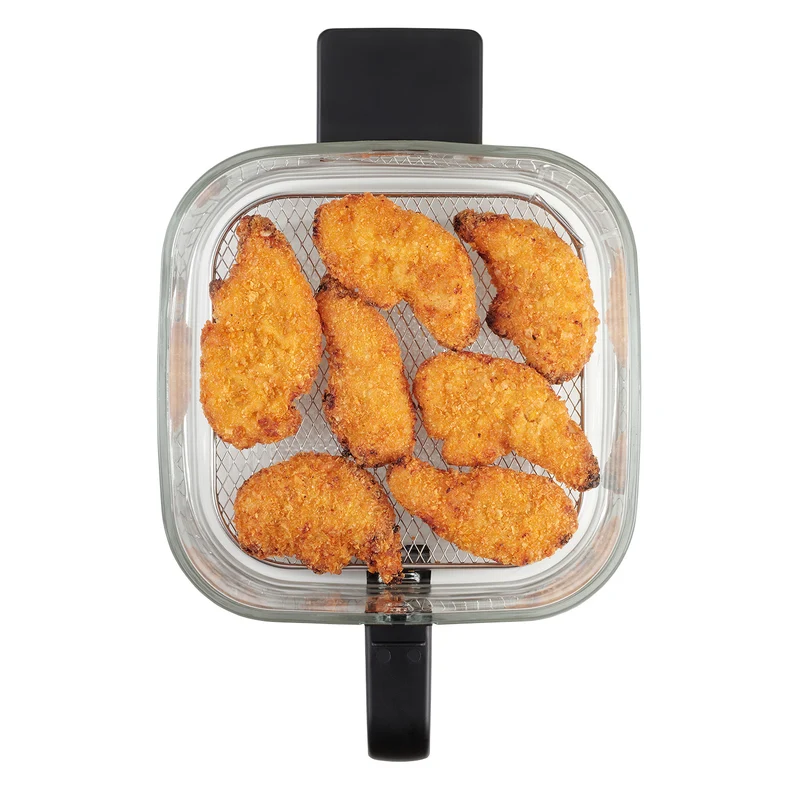 Fritös utan fett Concept Glass&Fast, kapacitet 5,5 l, 7 program, pekskärm med LED-display, hälsosam friteringsläge, glasbehållare, FR5500
