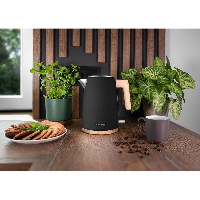 Concept ELWOOD vattenkokare, rostfritt stål, 1,7L, vattennivåindikator, RK3316