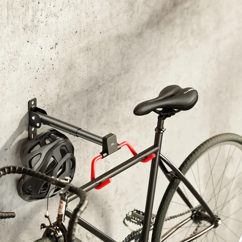 Maclean cykelhållare/vägghängare, horisontell, stål, max. belastning 30 kg, vinkeljusterbar, MC-172, 2 st.