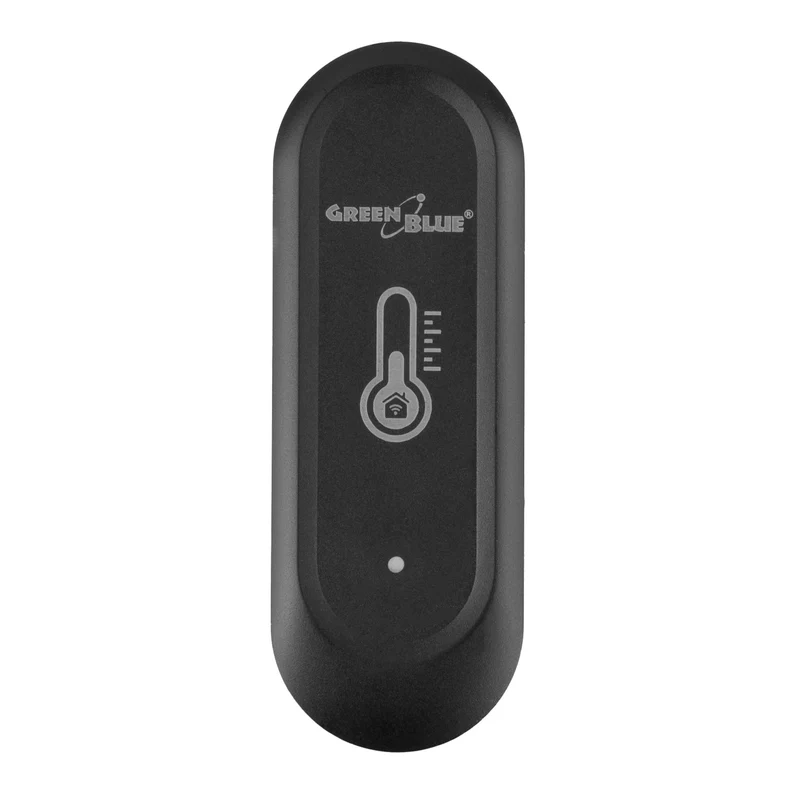 GreenBlue extern WiFi-sensor för temperatur och luftfuktighet, Android/iOS, 3,0 V DC, LR03x2, IP65, GB741, 2 st + 4 st AAA-alkaliska batterier Varta Industrial 4003