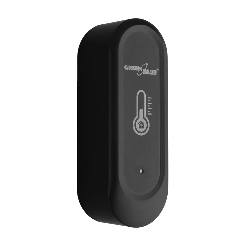 GreenBlue extern WiFi-sensor för temperatur och luftfuktighet, Android/iOS, 3,0 V DC, LR03x2, IP65, GB741, 2 st + 4 st AAA-alkaliska batterier Varta Industrial 4003