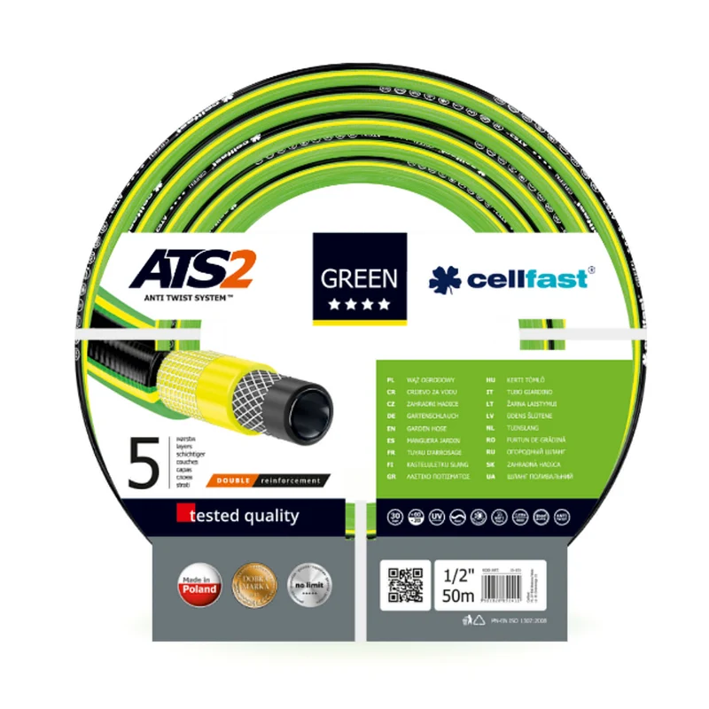 Cellfast Green 5-lagers trädgårdsslang ATS2 1/2" 50m