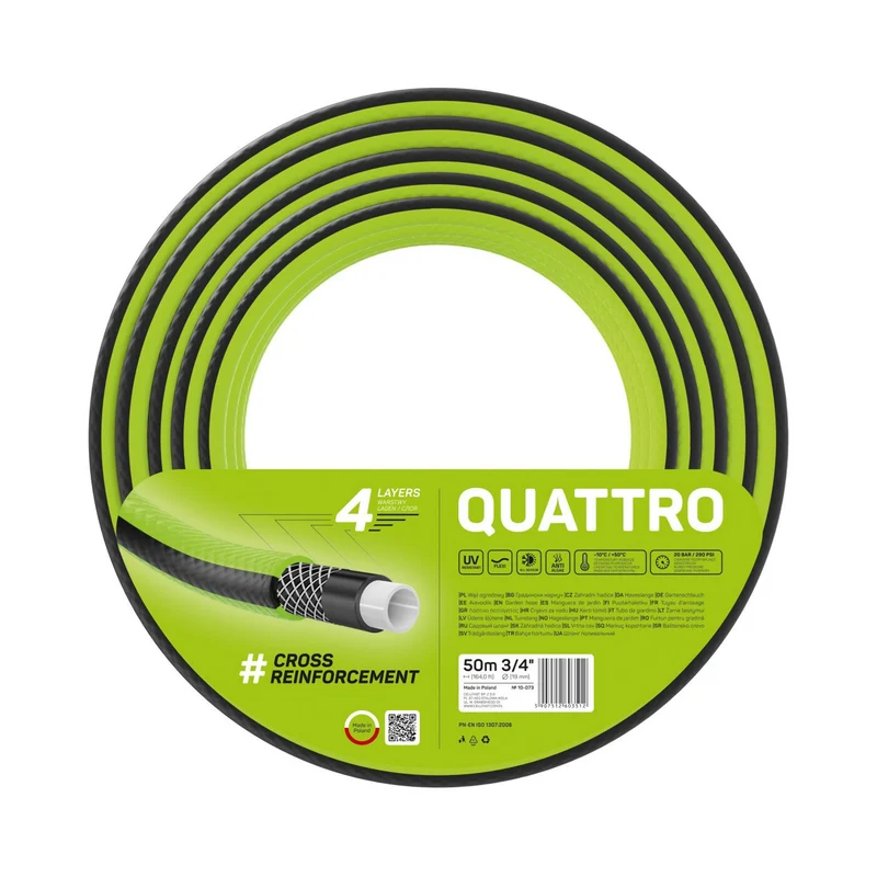 Cellfast Quattro 3/4'' trädgårdsslang 50m 4-lagers korsflätad