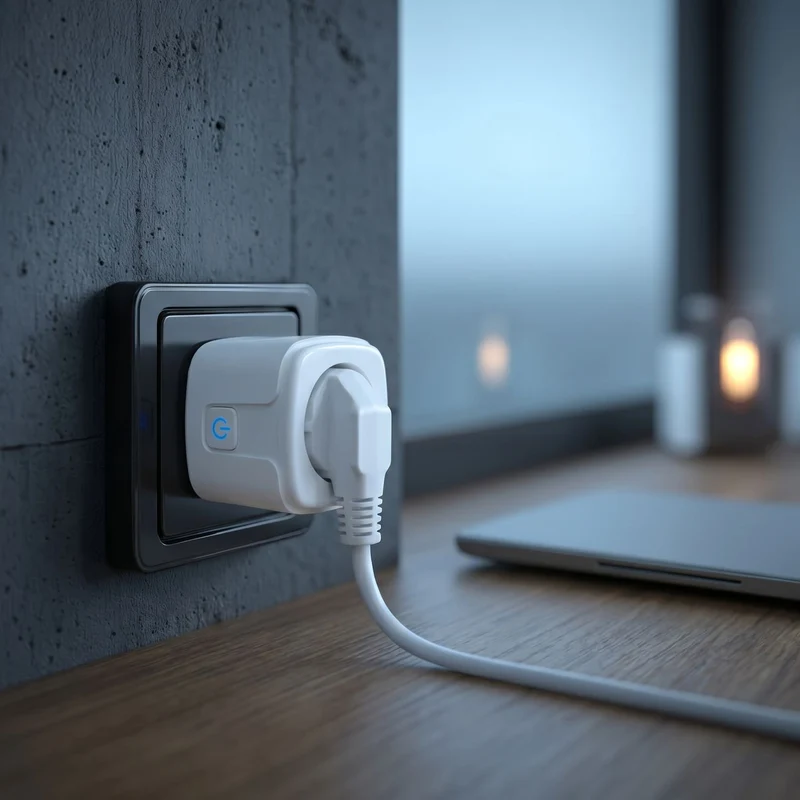 GreenBlue fjärrstyrt WiFi-uttag, Android/iOS/Alexa/Google Home, timer, effektmätare, max 16 A/3840 W, GB735 W, 3 stycken