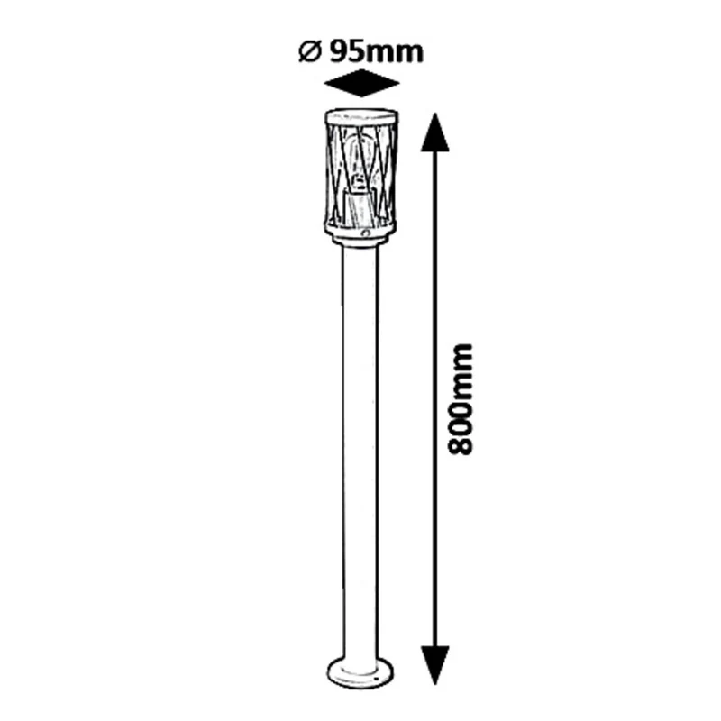 Rabalux Budapest trädgårdsstativlampa, IP44, färg: brun, E27-gänga, max 40 W, 8890