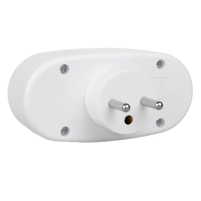 Maclean-uttag, splitter med 2 uttag och på/av-brytare, typ E, 2x16A, MCE337 E