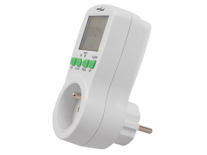 French Plug Digital Time / Timer Switch med GreenBlue GB107-stift