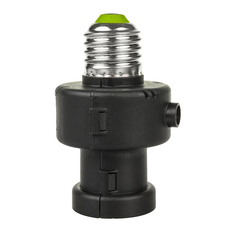 Maclean E27-lamphållare, 100W, med skymningssensor, timer, MCE21B
