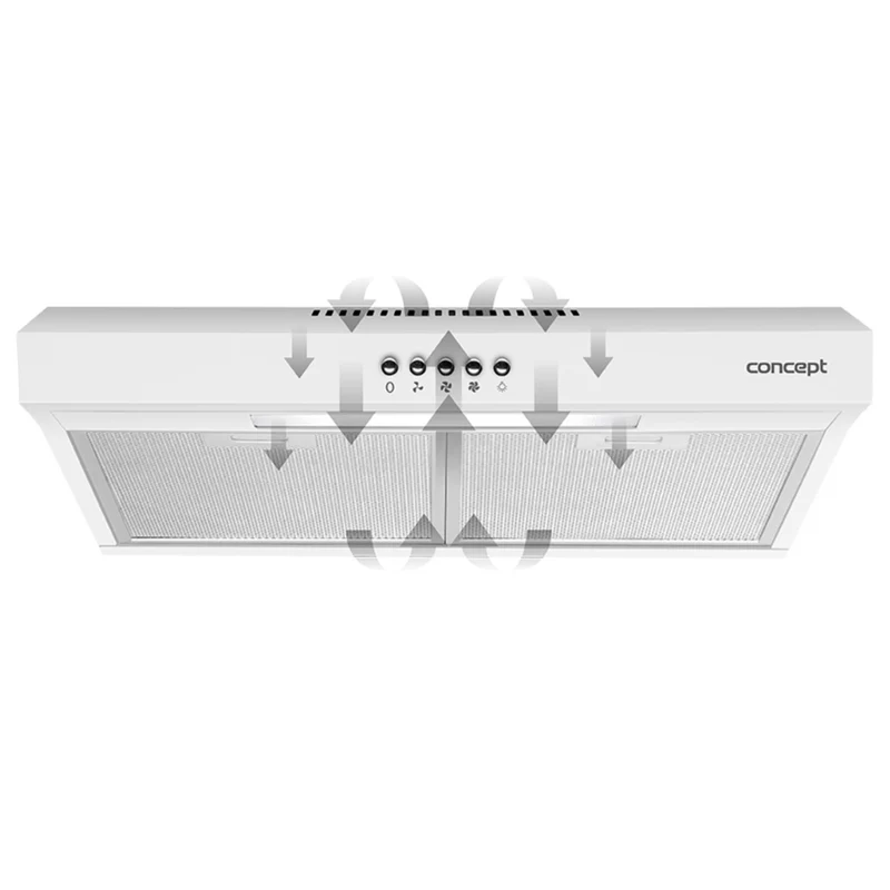 50cm Concept OPP1250wh kåpa med fettfilter