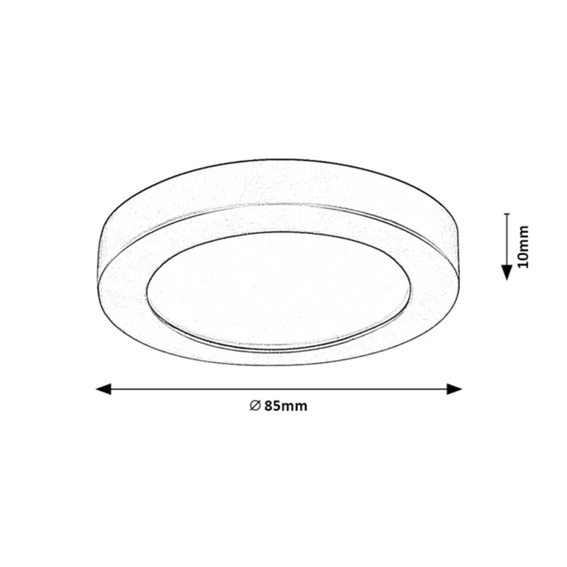Rabalux utanpåliggande lampa, 3W LED, IP44, svart, Coco