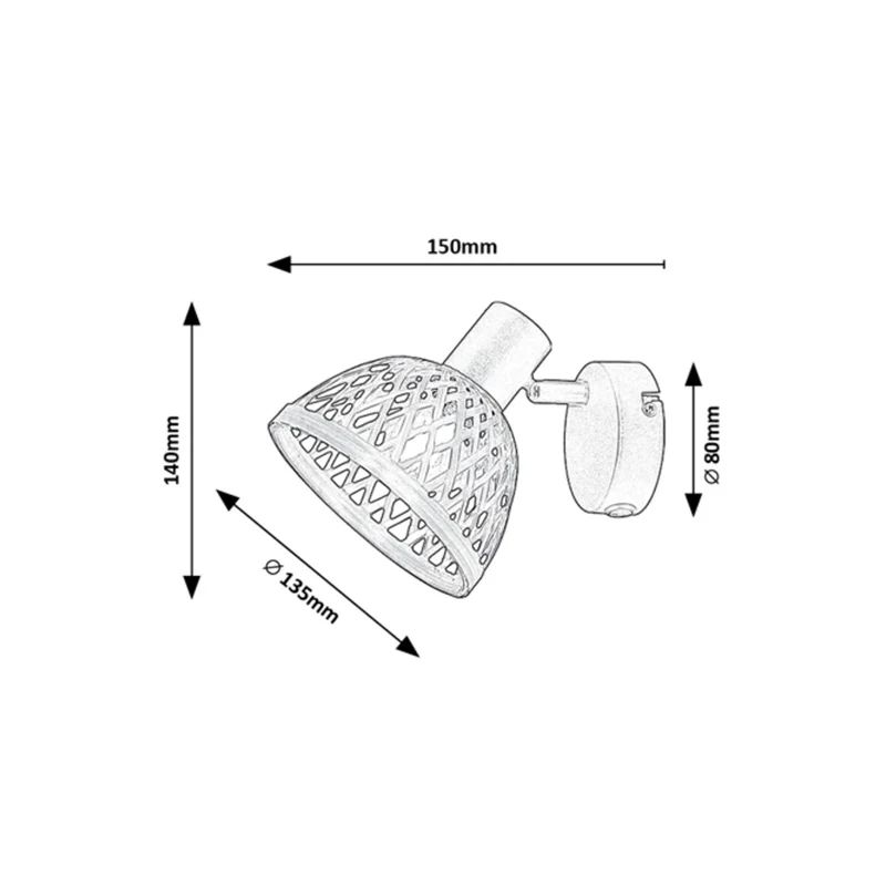 Rabalux 3133 Rottinglampa E14 1xMAX15W Svart - Vägglampa