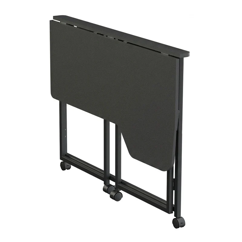 Maclean hopfällbart skrivbord, svart, flyttbart, 100x65 cm, max. 50 kg, vinklat, L-form, MC-1250 L/B