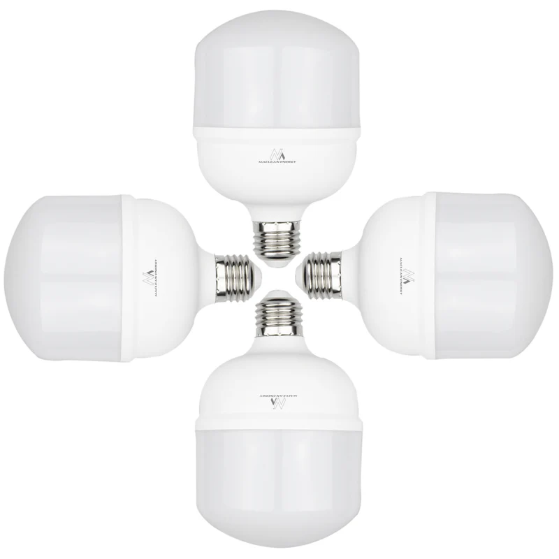 4x Maclean LED-lampa, E27, 48W, 220-240V AC, neutral vit, 4000K, 5040lm, MCE304 NW