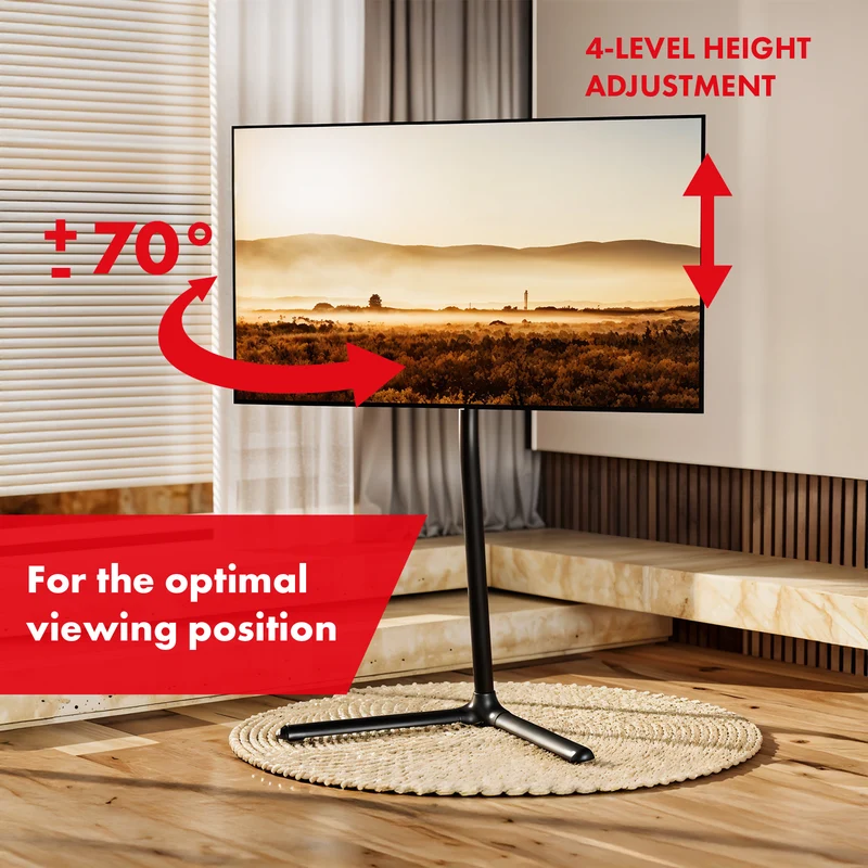 Maclean golvstativfäste för TV, 32-70", max. VESA 400x400, max. 40kg, MC-494
