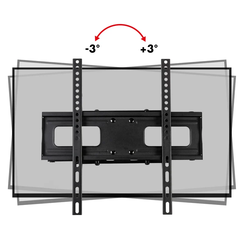 Maclean TV-fäste, max VESA 400x400, 32-75", 50kg, horisontell och vertikal vinkeljustering, profil 80-380mm, svart, MC-788